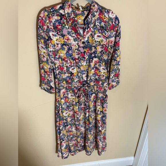 Joules Dresses & Skirts - Joules Winslet long sleeve floral midi shirt dress size 4